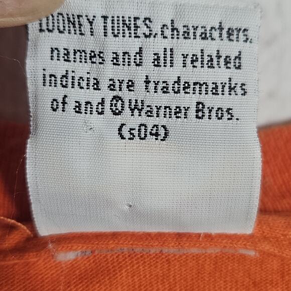 VTG Y2K Orange Looney Tunes Halloween T-Shirt - Don't Cross My Path, 23x28 - Picture 5 of 5